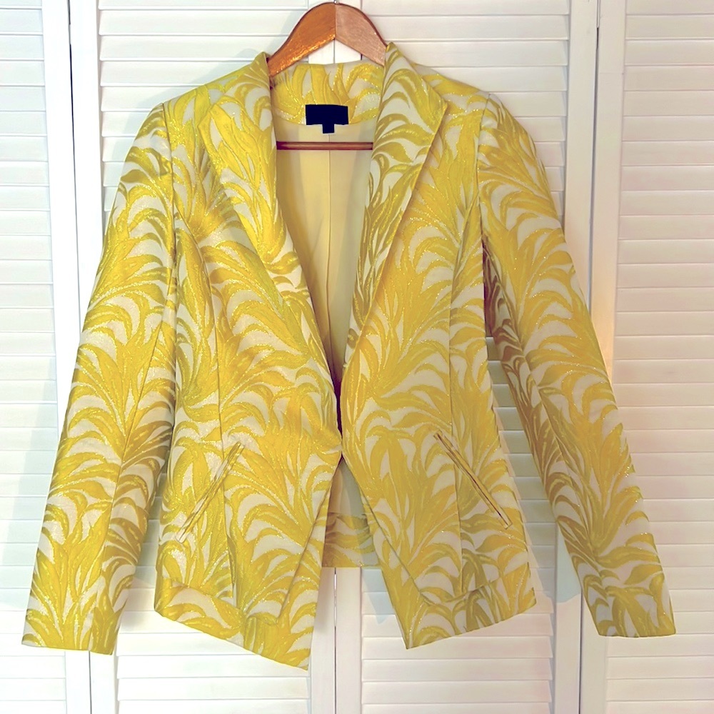 Intermix Printed Metallic Evening Jacket - image 1